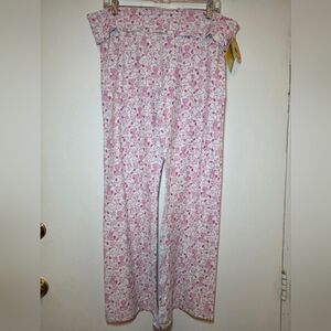 Peanuts Snoopy Pink and White Pajama Pants Reversible To Gray